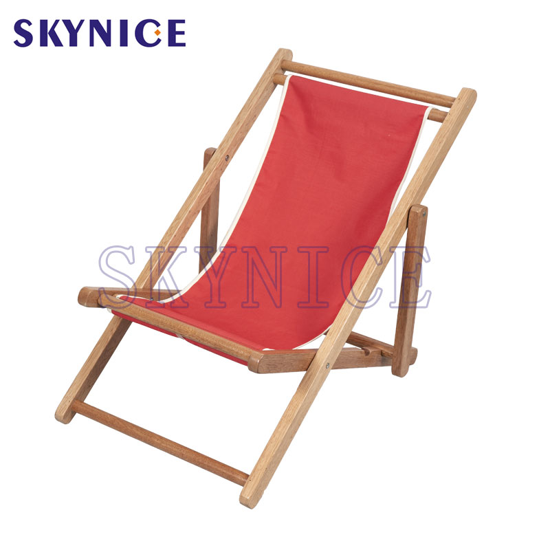 Прост дървен плажен стол за слинг за деца
