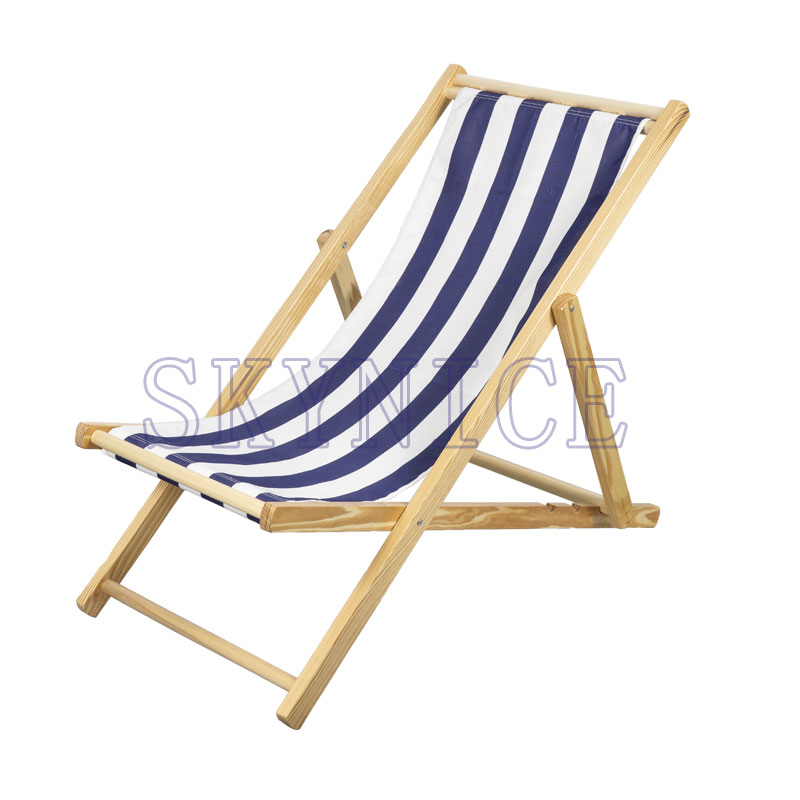 Сгъваем плажен стол за външна топола от дърво